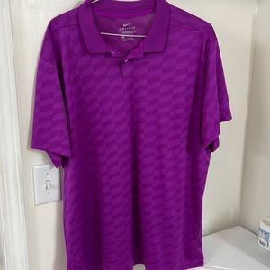 Nike Purple Dri-fit Golf Shirt XXL Looks Brand new
